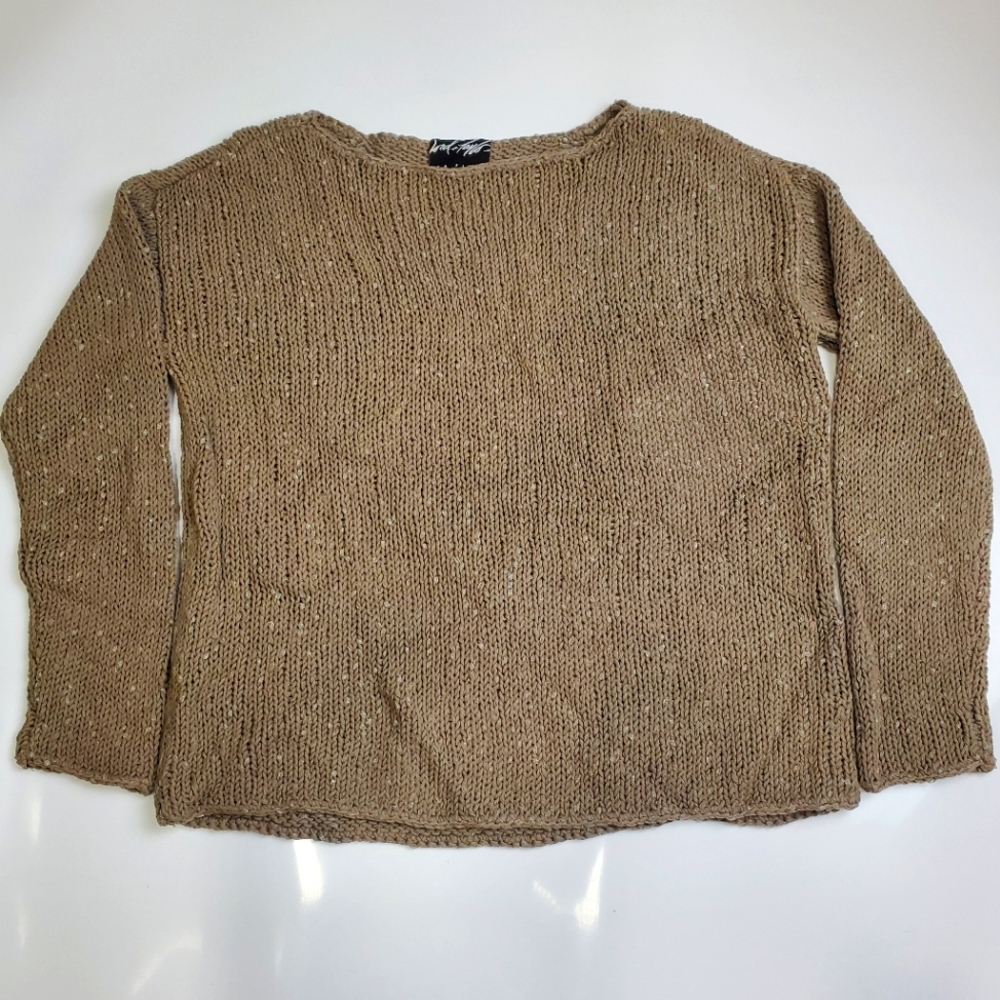Lord & Taylor Boatneck Sweater Sparkly Accent Yarn